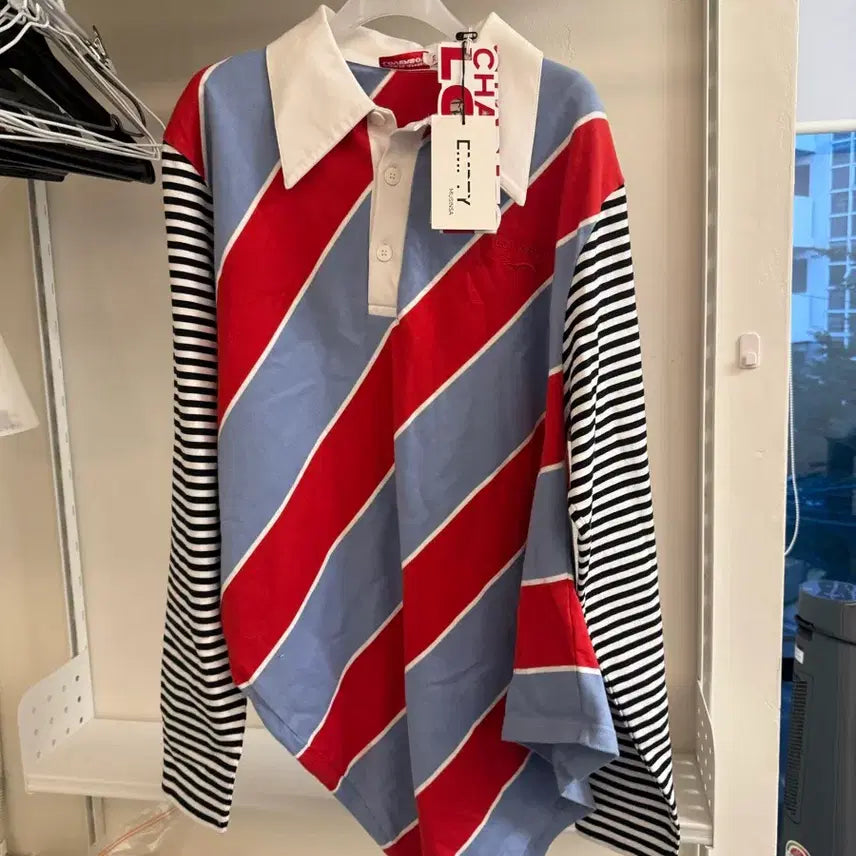 [BUNJANG] Charles Jeffrey Loverboy Striped Rugby Shirt XS / 찰스 제프리 러버보이 스트라이프 럭비티 XS