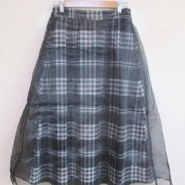 [BUNJANG] Colza Black Check Mesh Skirt (New) / COLZA 블랙체크 "매쉬 "스커트 (새옷)