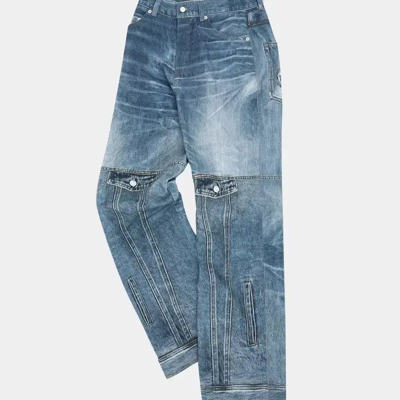 [BUNJANG] Andersson Bell Unisex Custom Printed Denim Pants / 앤더슨벨 유니섹스 커스텀 라이크 프린티드 데님 28size