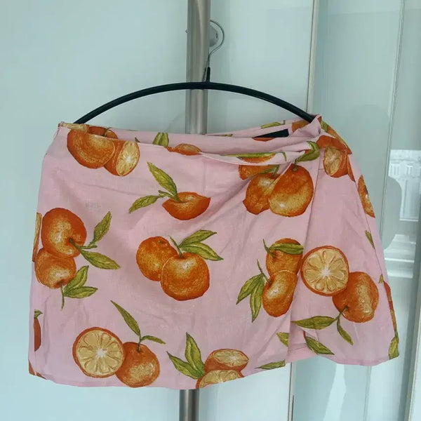 [BUNJANG] Zara Orange Pattern Culottes / (새상품)자라 오렌지 패턴 치마바지