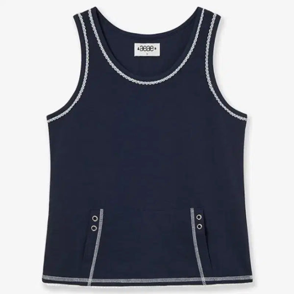 [BUNJANG] Aeae Lace Sleeveless Navy / Aeae 레이스 슬리브리스 네이비