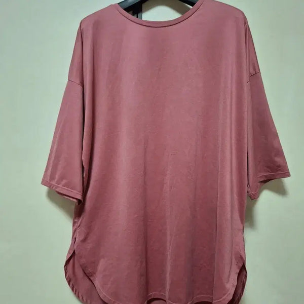 [BUNJANG] STL Women's Loose Fit Short Sleeve Yoga T-Shirt Pink / STL 여성 루즈핏  요가  반팔 티셔츠 핑크 66   77