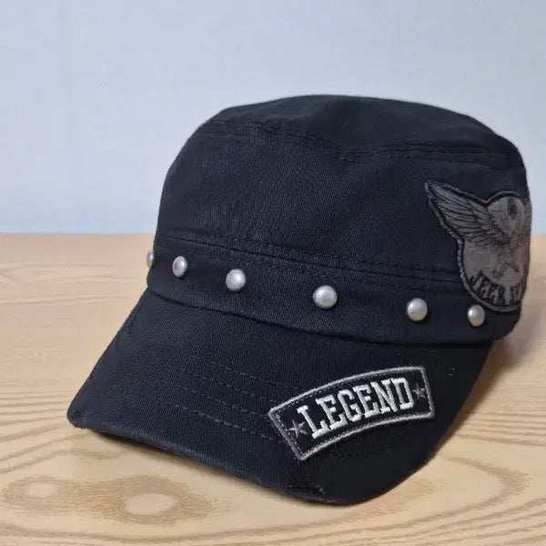 [BUNJANG] JEEP 1941 Black Military Cap / 지프 1941 블랙 군모 모자 56-59cm 가능