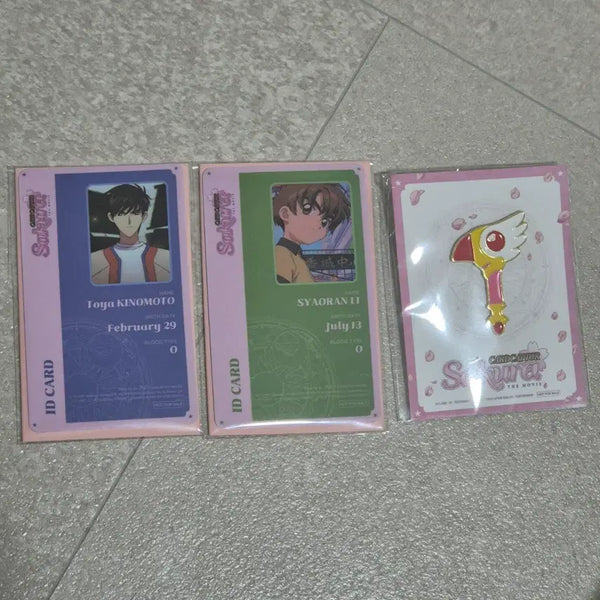 [BUNJANG] Cardcaptor Sakura Movie ID Card Set & Badge / 카드캡터 체리 극장판  ID 카드 2종 + 뱃지 세트