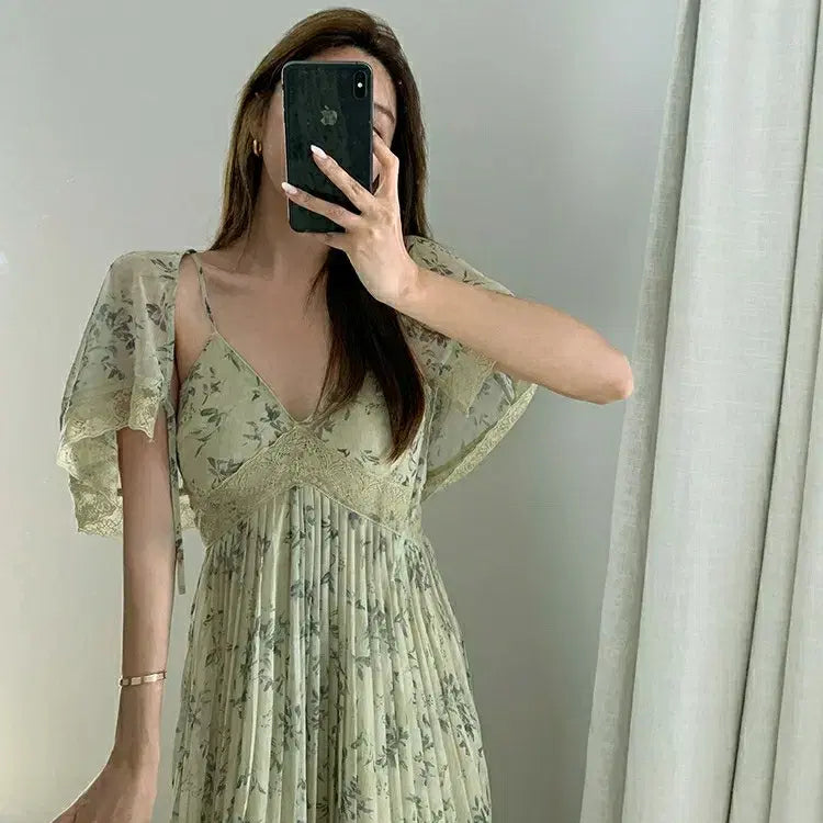 [BUNJANG] The Nouve Parisian Vibe Flower Lace Dress / 더누베 파리지앵바이브 꽃레이스원피스