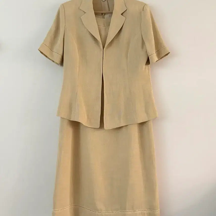 [BUNJANG] Bellmea'd Linen-Feel Setup Beige / 벨미아드 린넨느낌 셋업(일본제품)