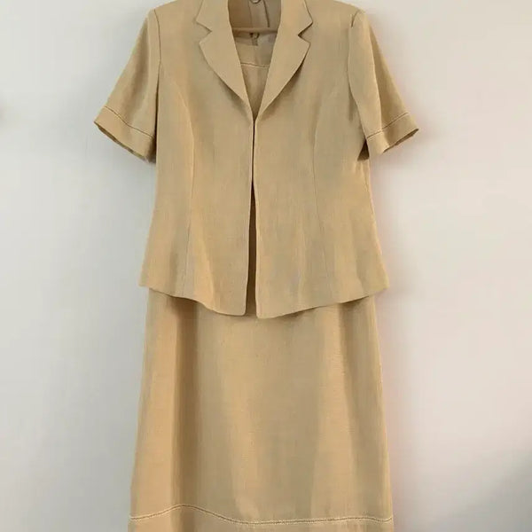 [BUNJANG] Bellmea'd Linen-Feel Setup Beige / 벨미아드 린넨느낌 셋업(일본제품)