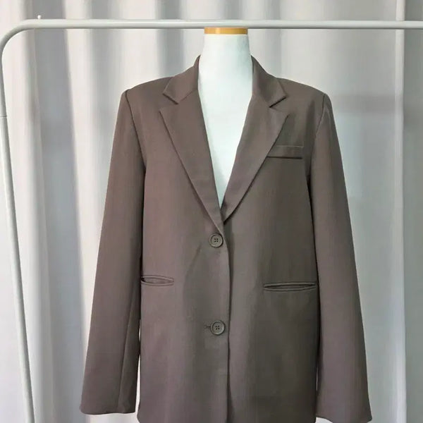 [BUNJANG] Brandy Cocoa Oversized Suit Jacket and Slacks Set / 브랜디 셋업 자켓 슬랙스 오버핏 수트 출근 격식 코코아