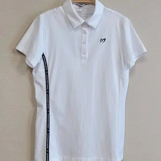 [BUNJANG] Master Bunny Edition Women's White Mesh Mix Short Sleeve Polo Shirt / 마스터바니 여성 백 메쉬 믹스 카라티셔츠 (새상품)