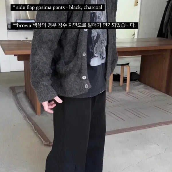 [BUNJANG] POLIETERU Side Flap Goshima Denim Black / [3]폴리테루 사이드 플랩 고시마 데님 블랙
