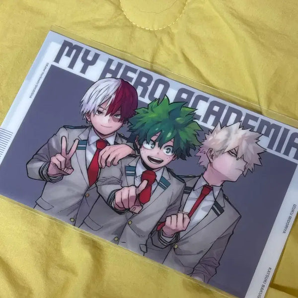 [BUNJANG] My Hero Academia Original Art Exhibition Clear Case + 8 Postcards Set (Sealed) / (미개봉) 나히아 히로아카 원화전 클리어 케이스+엽서 8장
