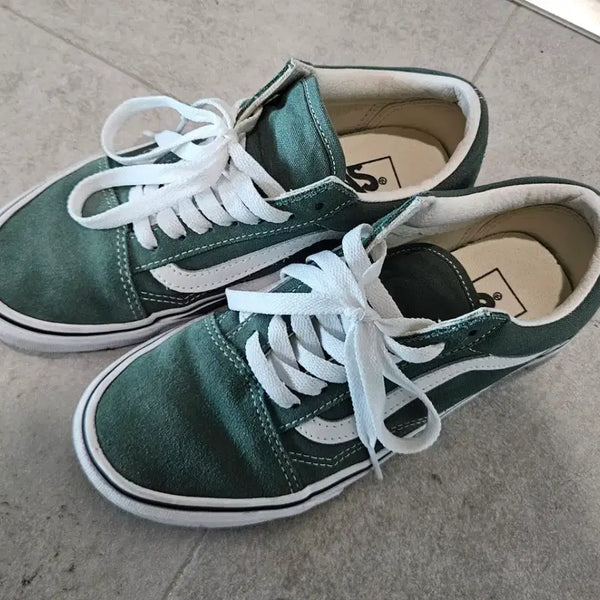 [BUNJANG] Vans Old Skool 230mm 'Green' - Excellent Used Condition / 반스 올드스쿨 230mm A급 중고 그린