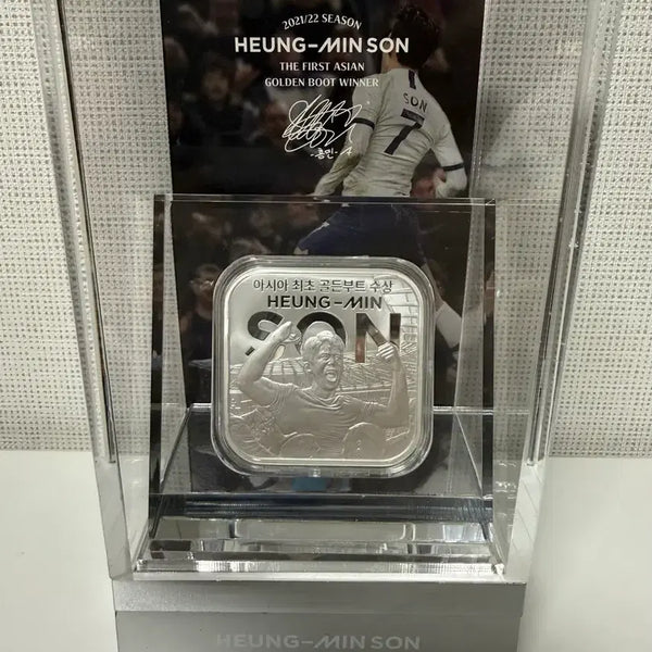 [BUNJANG] Son Heung-min 2021/22 Asia First Golden Boot Award Commemorative Medal (Silver, Coin) / 손흥민 2021/22 시즌 아시아 최초 골든부트 수상 기념 메달(은화,주화)