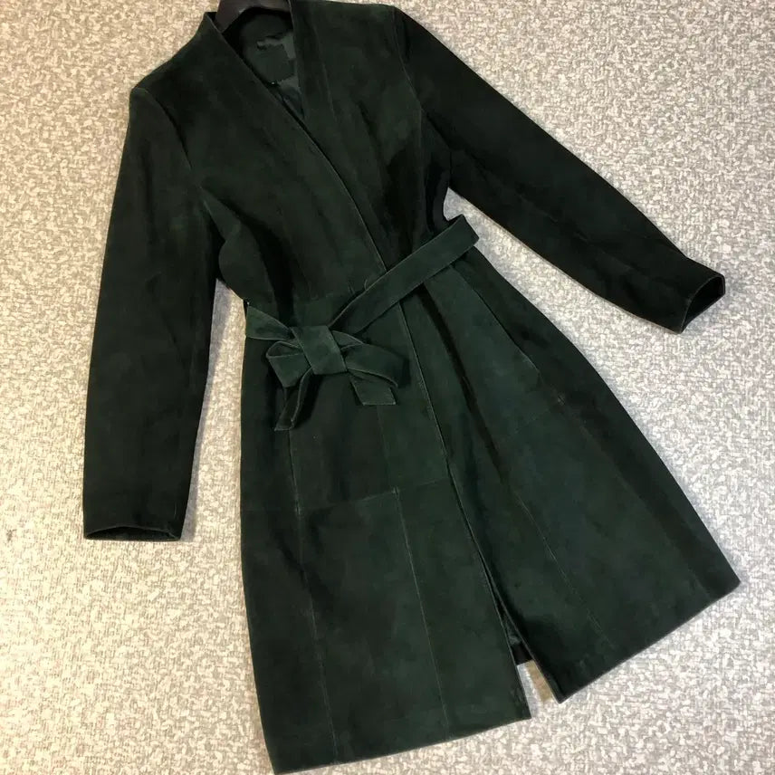 [BUNJANG] ROBO Italian Suede Real Goat Leather Jacket Coat / 로보 이태리 스웨이드 리얼 염소가죽 레더 자켓 코트 벨트 ROBO