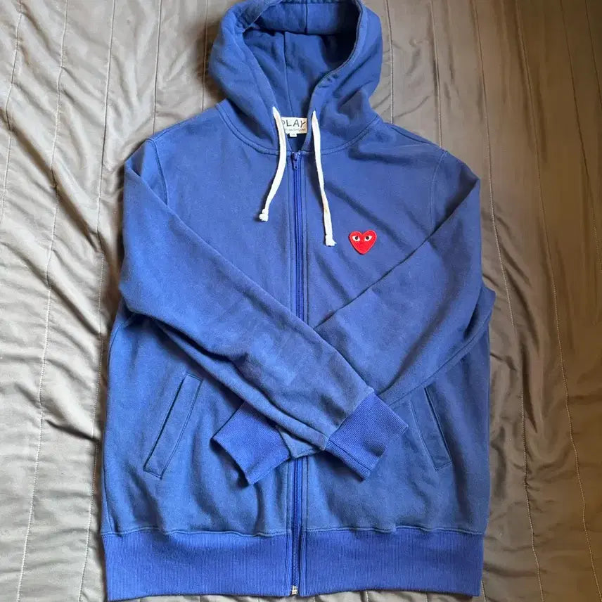 [BUNJANG] Comme des Garçons Hoodie Zip-up M Blue / 꼼데가르송 후드집업 M 블루