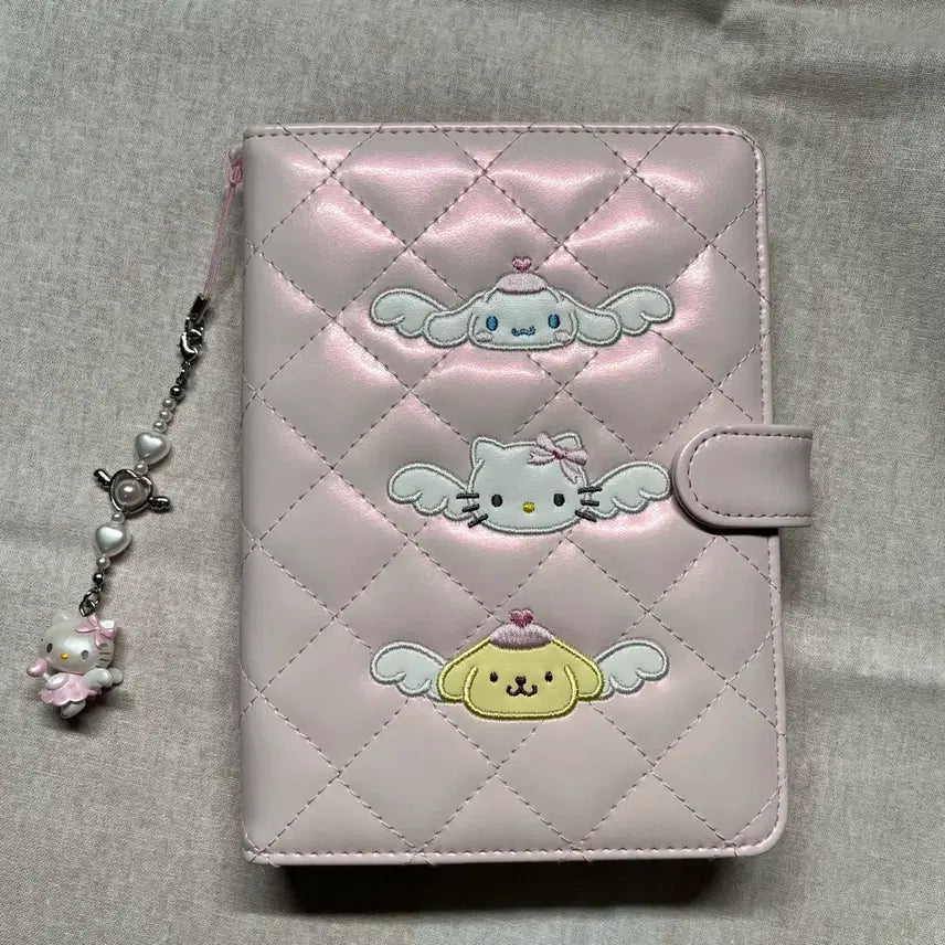 [BUNJANG] Sanrio Hello Kitty Yumemiru Binder Cover & Kitty Strap Bundle / 산리오 헬로키티 유메미루 바인더 커버, 키티 스트랩 일괄