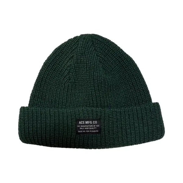 [BUNJANG] Basic Deep Green Short Beanie / 베이직 딥 그린 숏비니