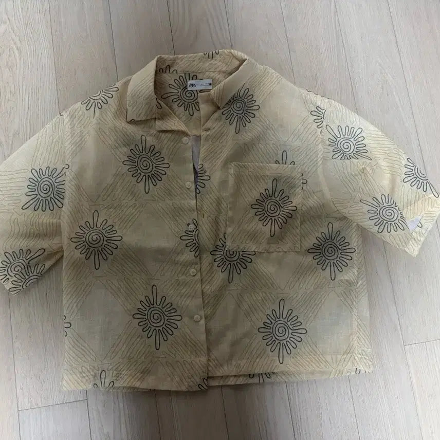 [BUNJANG] Zara Men's Pattern Short Sleeve Shirt / 자라 남성 패턴 반팔셔츠
