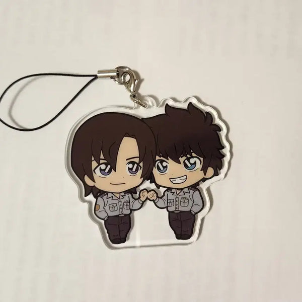 [BUNJANG] Detective Conan Matsuda Jinpei & Hagiwara Kenji Twin Acrylic Strap (Used) / (중고)명탐정 코난 아크릴 스트랩 마츠다&하기와라