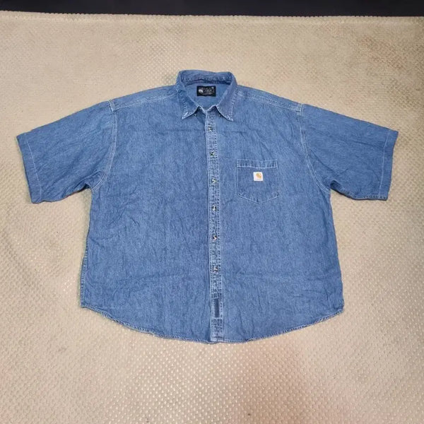 [BUNJANG] Carhartt Loose Fit Denim Short Sleeve Shirt (L) / (L) 칼하트 루즈핏 데님 반팔 셔츠