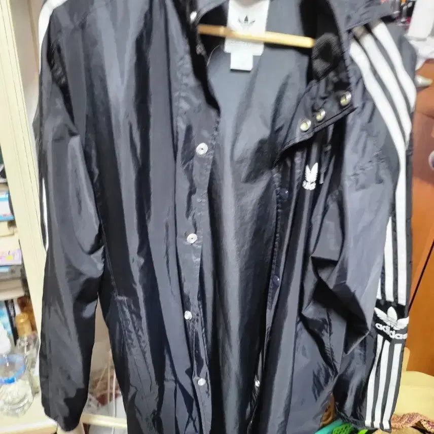 [BUNJANG] Adidas 3-Stripes Windbreaker Jacket Black / 아디다스 삼선 바람막이 자켓 블랙