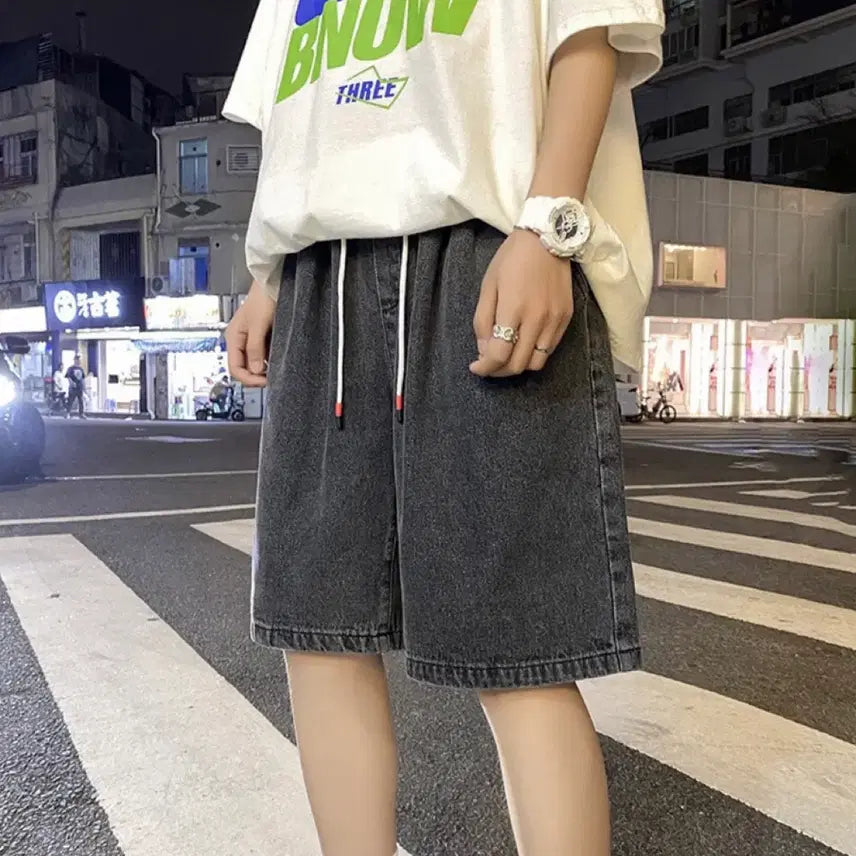 [BUNJANG] Men's 5-Length Denim Shorts / 남성 데님 반바지 5부바지