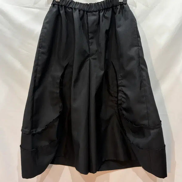 [BUNJANG] Comme des Garçons Black Slit Bermuda Banding Pants S / [정품] 꼼데가르송 블랙 슬릿 버뮤다 밴딩 팬츠 S