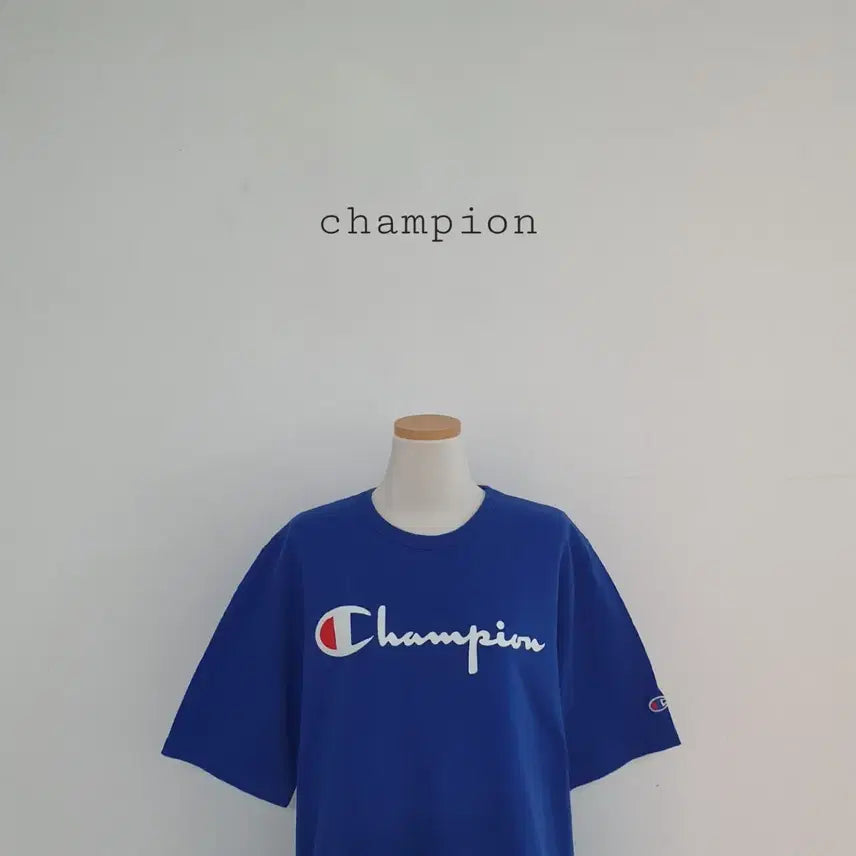 [BUNJANG] Champion Big Logo Short Sleeve T-Shirt Blue / 세일)No.26061305 챔피온 빅로고반팔티 블루