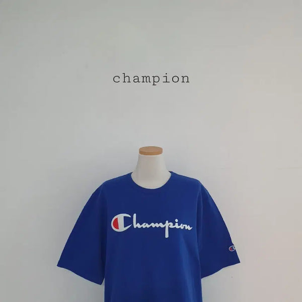 [BUNJANG] Champion Big Logo Short Sleeve T-Shirt Blue / 세일)No.26061305 챔피온 빅로고반팔티 블루
