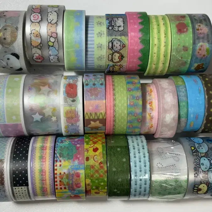 [BUNJANG] Washi Tape & Kiss Cut Sticker Bundle / 마테, 키스컷 29개 일괄 처분(새상품 포함)