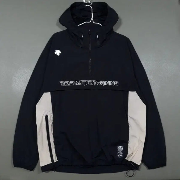 [BUNJANG] Descente Intense Training Quick Open Woven Warm-up Anorak Jacket Black / 100) 데상트 신형 인텐스 트레이닝 퀵오픈 우븐 웜업 아노락자켓 블랙