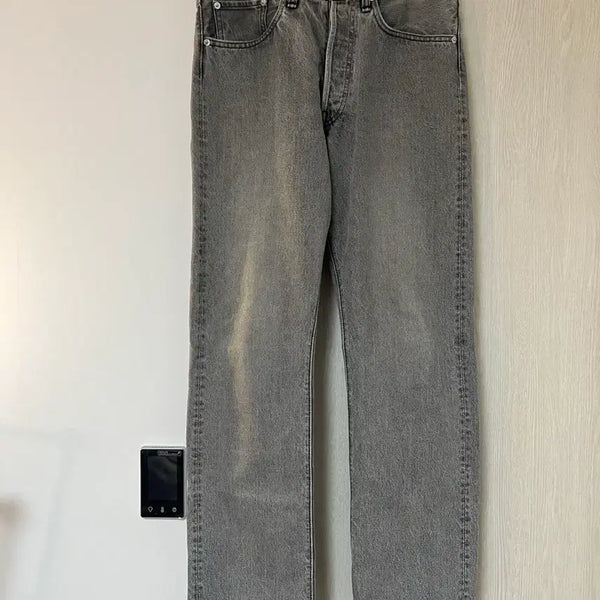 [BUNJANG] Orslow 105 90s Bleach Black Denim Pants / [2] 오어슬로우105 블리치 90s 블랙데님