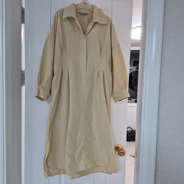 [BUNJANG] Vov Long Dress Beige / 보브롱원피스(허리끈분실)