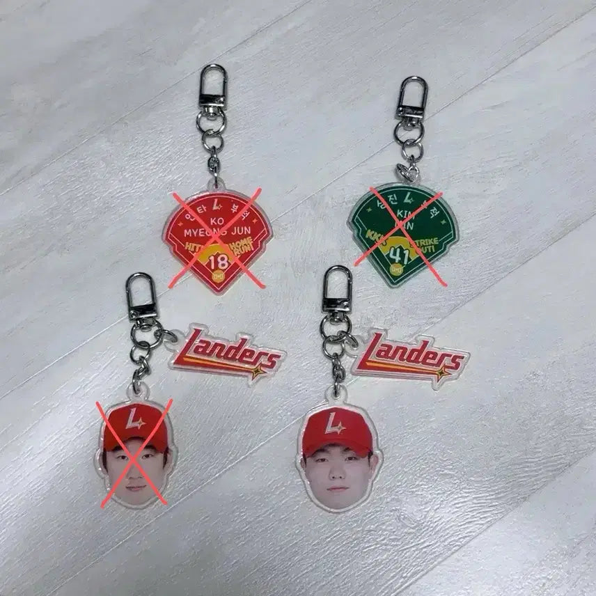 [BUNJANG] SSG Landers Baseball Player Park Si-hoo Face Keyring / SSG 랜더스 안타 삼진 부적 얼굴 페이스 키링 박시후