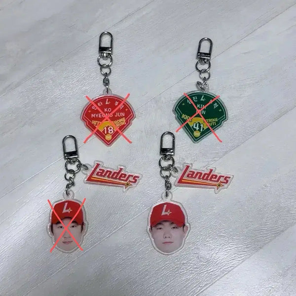 [BUNJANG] SSG Landers Baseball Player Park Si-hoo Face Keyring / SSG 랜더스 안타 삼진 부적 얼굴 페이스 키링 박시후