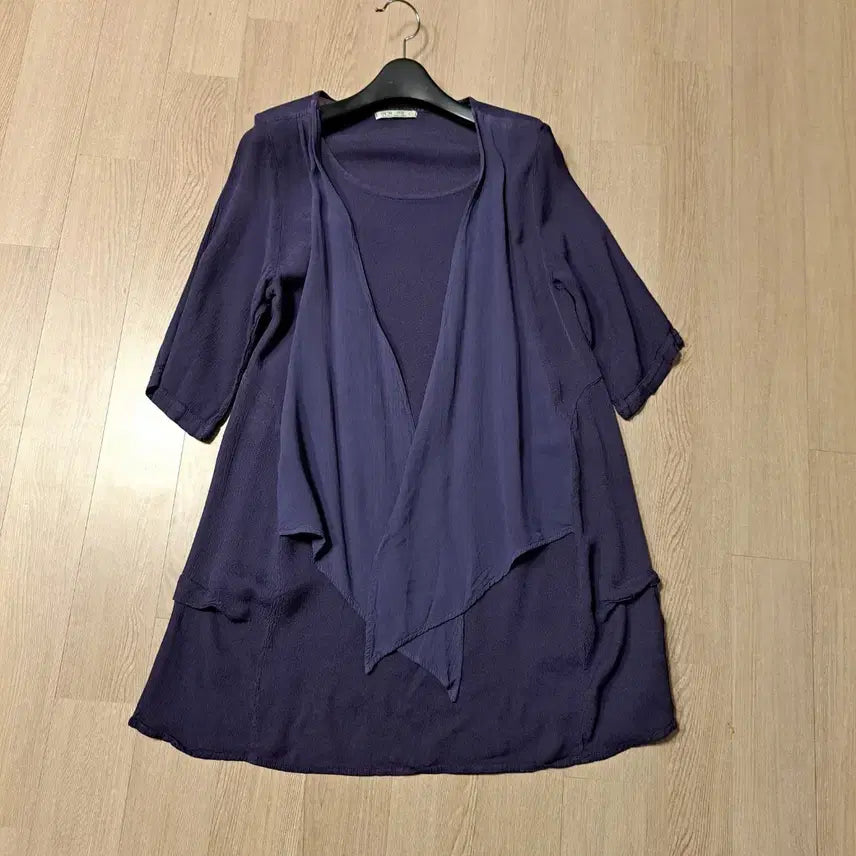[BUNJANG] Inkyunsarang Purple Long Cardigan / 인견사랑 퍼플 롱 가디건사이즈. 95