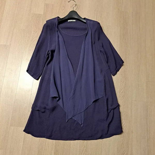 [BUNJANG] Inkyunsarang Purple Long Cardigan / 인견사랑 퍼플 롱 가디건사이즈. 95