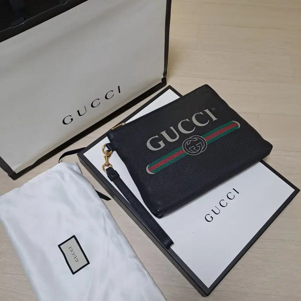 [BUNJANG] Gucci Big Logo Clutch Bag / [100%/정품] 구찌 빅 로고 클러치백