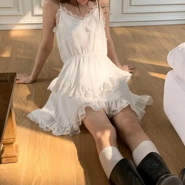 [BUNJANG] Shein Lace Tank Dress White M / 쉬인 나시 원피스 레이스 화이트