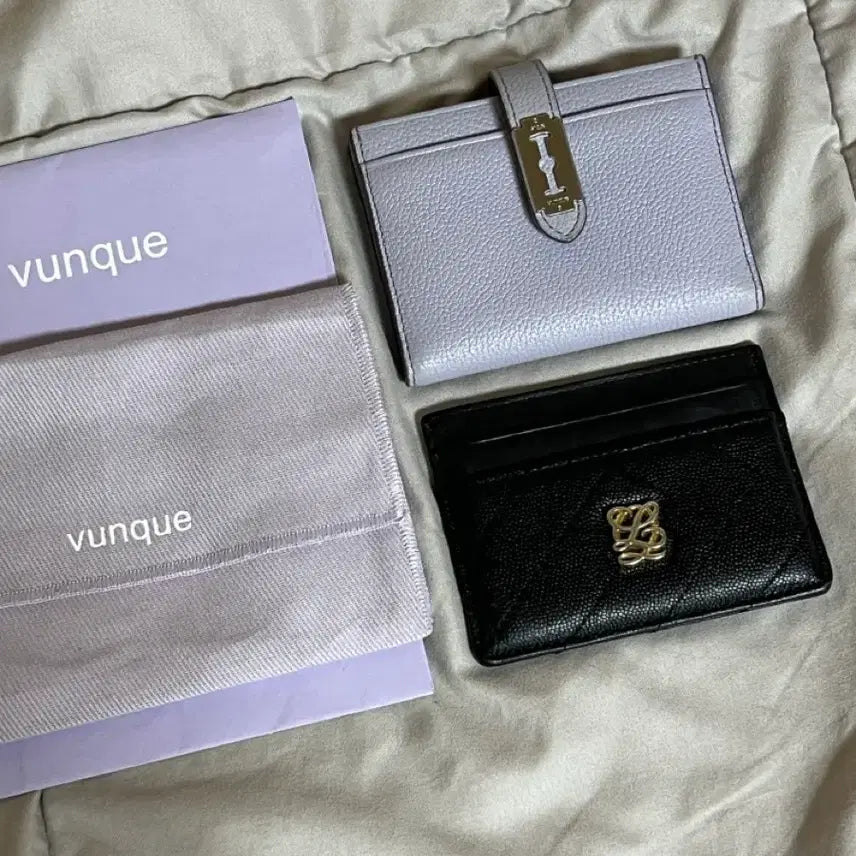 [BUNJANG] Louis Quatorze Quilting Cardholder & Vunque Macaw Wallet Bundle Set / 루이까또즈 퀼팅 카드지갑 + 분크 맥파이 지갑 일괄