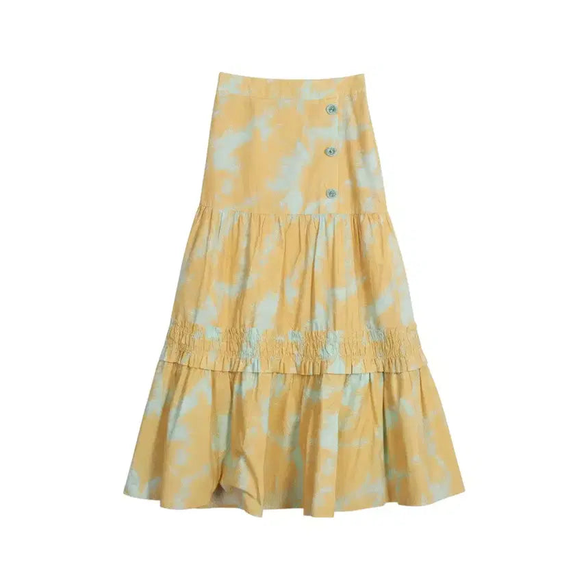 [BUNJANG] CC Collect Colorblock Long Skirt Women's Size 55 / 여성55/ 씨씨콜렉트 배색 롱스커트 22-29