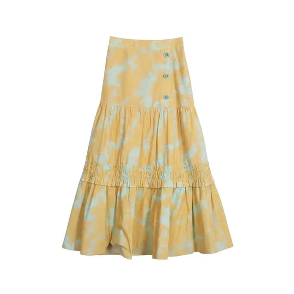 [BUNJANG] CC Collect Colorblock Long Skirt Women's Size 55 / 여성55/ 씨씨콜렉트 배색 롱스커트 22-29