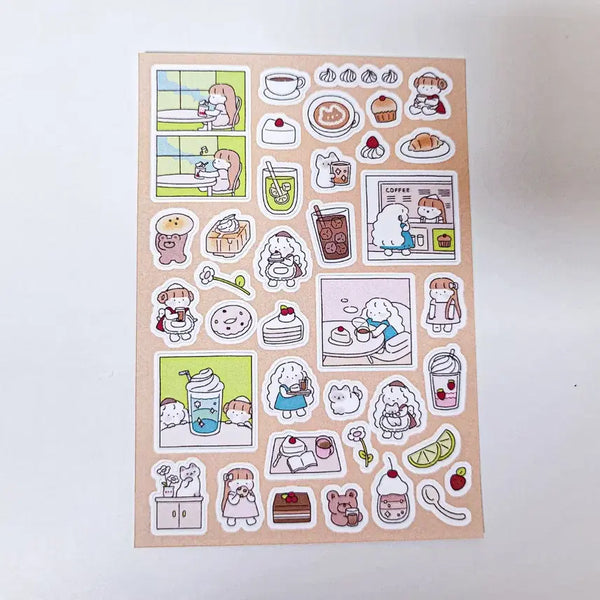 [BUNJANG] Honeymana Cafe Mode Sticker Set / 허니만나 카페모드 스티커