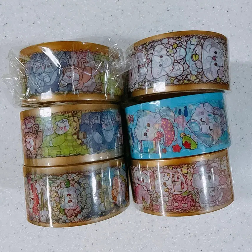 [BUNJANG] Cute Character Design Tape Bundle / 디자인테이프 일괄 판매