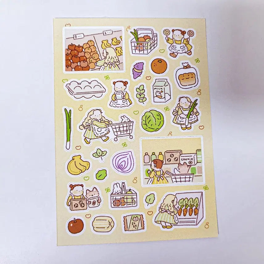[BUNJANG] Honey Manna Rolliing Mart Stickers / 허니만나 데굴데굴 마트 스티커