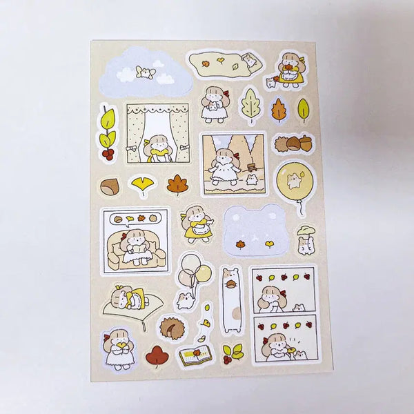 [BUNJANG] Honeymanna Picnic Mode Stickers / 허니만나 나들이모드 스티커