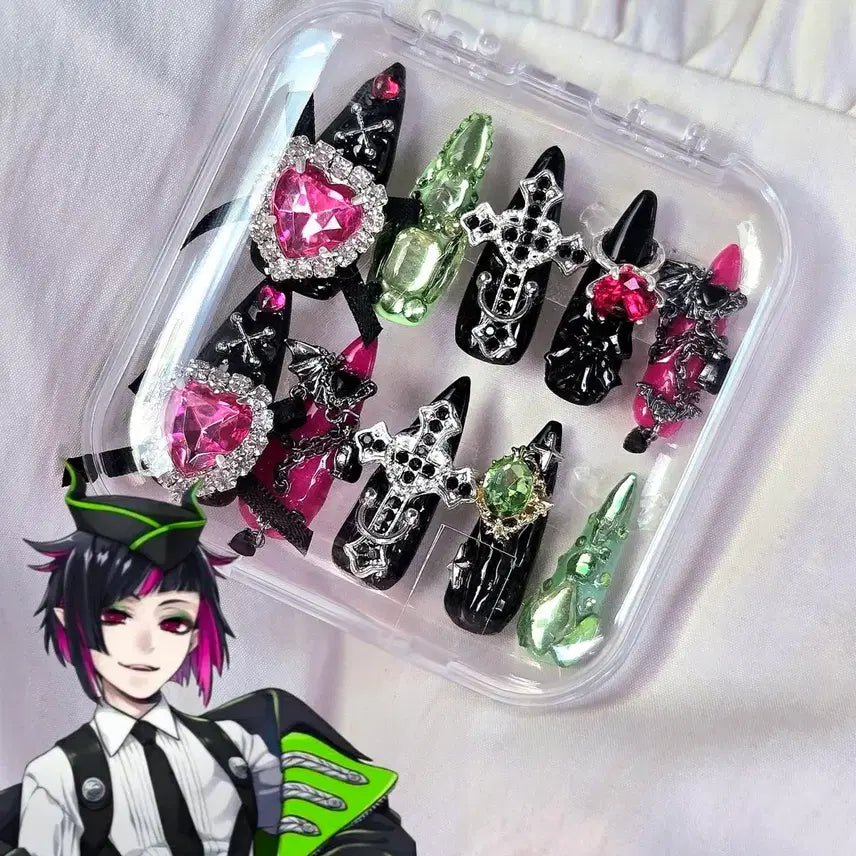 [BUNJANG] Custom Handmade Nail Tips (Twisted Lilac) / 트위스테릴리아오시네일팁수제제작