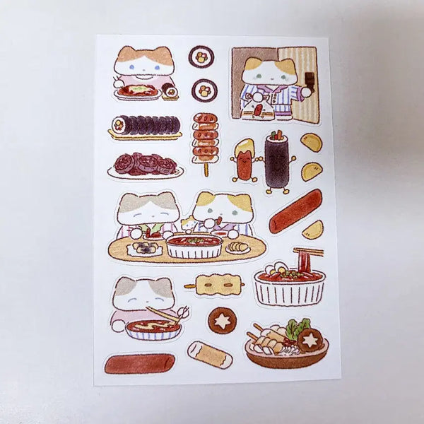 [BUNJANG] Fluffy Boo Tteokbokki Stickers / 플러피부 떡볶이 스티커