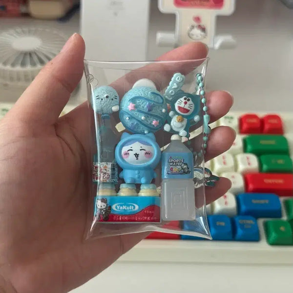 [BUNJANG] Blue & Pink Parts Pouch Keyring / 블루&핑크 파츠 파우치 키링