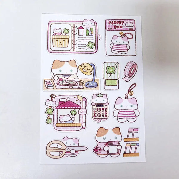 [BUNJANG] Fluffy Boo My Diary Sticker Set / 플러피부 나의 다이어리 스티커